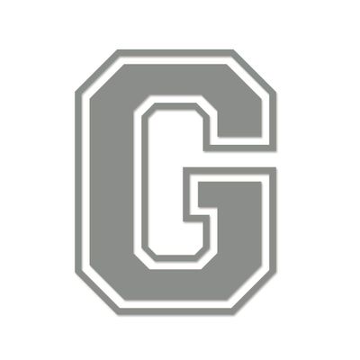 Applicable Pun Varsity Letter G - Vinyl Decal for Outdoor Use on Cars, ATV, Boats, Windows and More - Middle Grey 3 Inches Tall