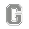 Applicable Pun Varsity Letter G - Vinyl Decal for Outdoor Use on Cars, ATV, Boats, Windows and More - Middle Grey 3 Inches Tall view 1