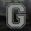 Applicable Pun Varsity Letter G - Vinyl Decal for Outdoor Use on Cars, ATV, Boats, Windows and More - Middle Grey 3 Inches Tall view 2