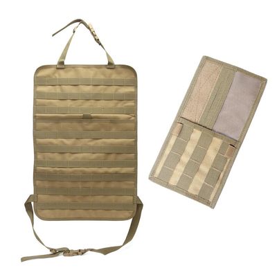 Tactical MOLLE Vehicle Sun Visor Panel with Molle Car Seat Back Organizer Set