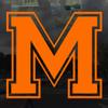 Applicable Pun Varsity Letter M - Vinyl Decal for Outdoor Use on Cars, ATV, Boats, Windows and More - Orange 6 Inches Tall view 2