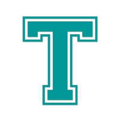 Applicable Pun Varsity Letter T - Vinyl Decal for Outdoor Use on Cars, ATV, Boats, Windows and More - Turquoise 3 Inches Tall