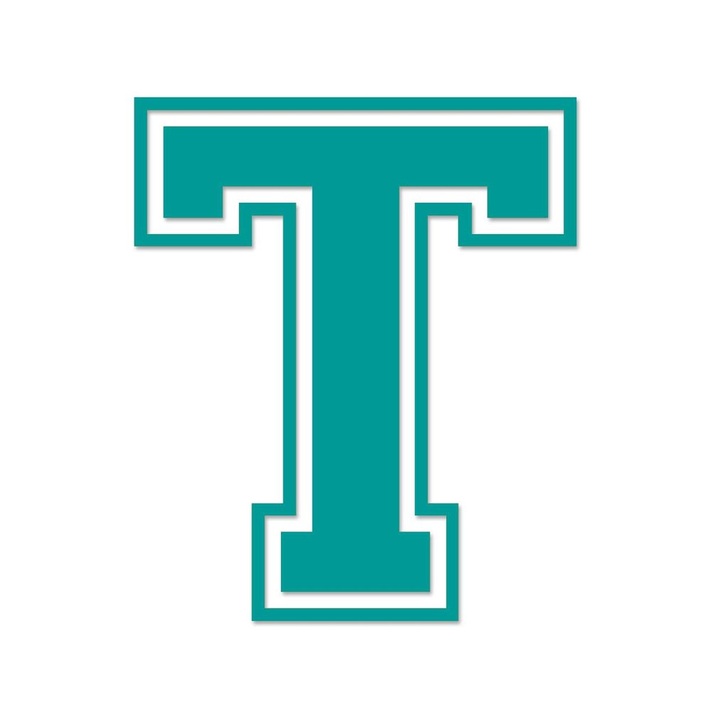 Applicable Pun Varsity Letter T - Vinyl Decal for Outdoor Use on Cars, ATV, Boats, Windows and More - Turquoise 3 Inches Tall