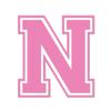 Applicable Pun Varsity Letter N - Vinyl Decal for Outdoor Use on Cars, ATV, Boats, Windows and More - Light Pink 3 Inches Tall view 1