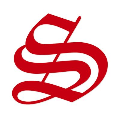 Applicable Pun Old English Letter S - Vinyl Decal for Outdoor Use on Cars, ATV, Boats, Windows and More - Red 3 Inches Tall