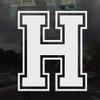 Applicable Pun Varsity Letter H - Vinyl Decal for Outdoor Use on Cars, ATV, Boats, Windows and More - White 4 Inches Tall view 2
