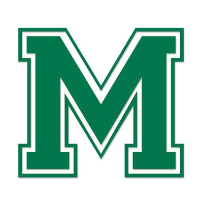 Applicable Pun Varsity Letter M - Vinyl Decal for Outdoor Use on Cars, ATV, Boats, Windows and More - Green 5 Inches Tall