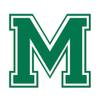 Applicable Pun Varsity Letter M - Vinyl Decal for Outdoor Use on Cars, ATV, Boats, Windows and More - Green 5 Inches Tall view 1