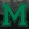 Applicable Pun Varsity Letter M - Vinyl Decal for Outdoor Use on Cars, ATV, Boats, Windows and More - Green 5 Inches Tall view 2