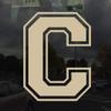 Applicable Pun Varsity Letter C - Vinyl Decal for Outdoor Use on Cars, ATV, Boats, Windows and More - Beige 3 Inches Tall view 2