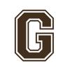 Applicable Pun Varsity Letter G - Vinyl Decal for Outdoor Use on Cars, ATV, Boats, Windows and More - Brown 3 Inches Tall view 1