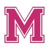 Applicable Pun Varsity Letter M - Vinyl Decal for Outdoor Use on Cars, ATV, Boats, Windows and More - Hot Pink (Magenta) 6 Inches Tall view 1