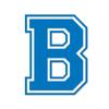 Applicable Pun Varsity Letter B - Vinyl Decal for Outdoor Use on Cars, ATV, Boats, Windows and More - Sky Blue 3 Inches Tall view 1