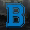 Applicable Pun Varsity Letter B - Vinyl Decal for Outdoor Use on Cars, ATV, Boats, Windows and More - Sky Blue 3 Inches Tall view 2