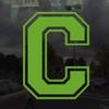 Applicable Pun Varsity Letter C - Vinyl Decal for Outdoor Use on Cars, ATV, Boats, Windows and More - Lime Green 5 Inches Tall view 2