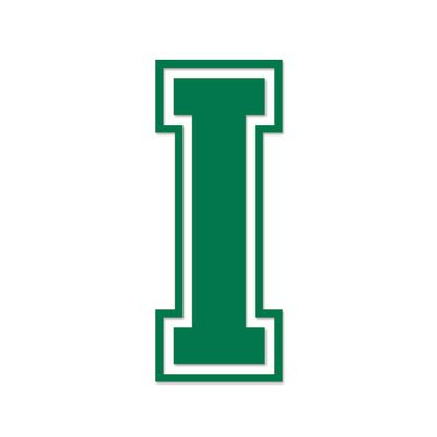 Applicable Pun Varsity Letter I - Vinyl Decal for Outdoor Use on Cars, ATV, Boats, Windows and More - Green 5 Inches Tall