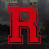 Applicable Pun Varsity Letter R - Vinyl Decal for Outdoor Use on Cars, ATV, Boats, Windows and More - Red 4 Inches Tall view 2