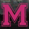Applicable Pun Varsity Letter M - Vinyl Decal for Outdoor Use on Cars, ATV, Boats, Windows and More - Hot Pink (Magenta) 5 Inches Tall view 2