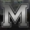 Applicable Pun Varsity Letter M - Vinyl Decal for Outdoor Use on Cars, ATV, Boats, Windows and More - Silver 4 Inches Tall view 2