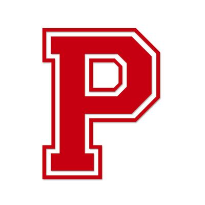 Applicable Pun Varsity Letter P - Vinyl Decal for Outdoor Use on Cars, ATV, Boats, Windows and More - Red 3 Inches Tall