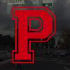 Applicable Pun Varsity Letter P - Vinyl Decal for Outdoor Use on Cars, ATV, Boats, Windows and More - Red 3 Inches Tall view 2