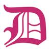 Applicable Pun Old English Letter D - Vinyl Decal for Outdoor Use on Cars, ATV, Boats, Windows and More - Hot Pink (Magenta) 3 Inches Tall view 1