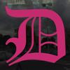 Applicable Pun Old English Letter D - Vinyl Decal for Outdoor Use on Cars, ATV, Boats, Windows and More - Hot Pink (Magenta) 3 Inches Tall view 2
