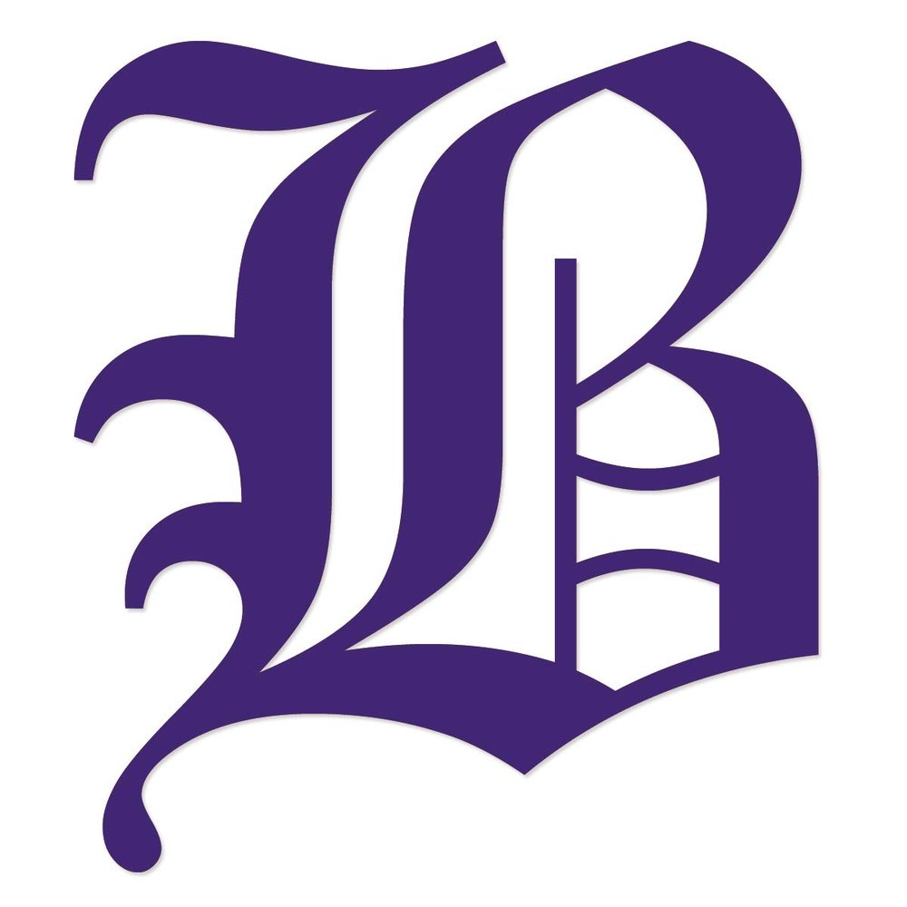 Applicable Pun Old English Letter B - Vinyl Decal for Outdoor Use on Cars, ATV, Boats, Windows and More - Purple 3 Inches Tall