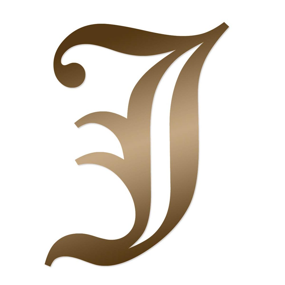 Applicable Pun Old English Letter J - Vinyl Decal for Outdoor Use on Cars, ATV, Boats, Windows and More - Copper 4 Inches Tall