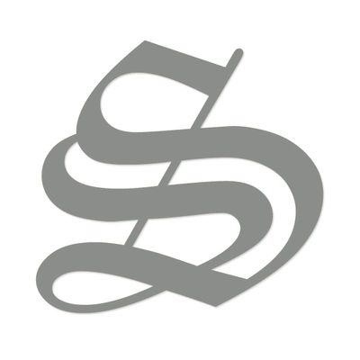 Applicable Pun Old English Letter S - Vinyl Decal for Outdoor Use on Cars, ATV, Boats, Windows and More - Middle Grey 4 Inches Tall