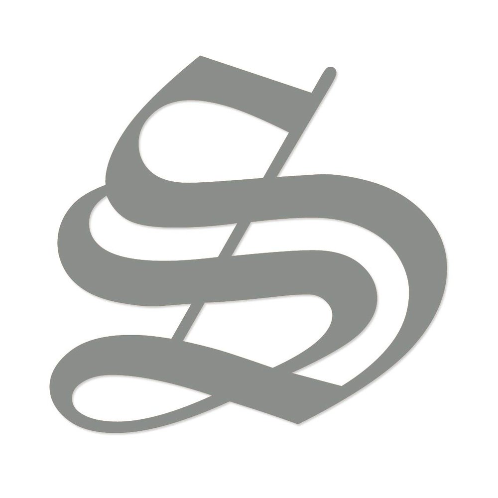 Applicable Pun Old English Letter S - Vinyl Decal for Outdoor Use on Cars, ATV, Boats, Windows and More - Middle Grey 4 Inches Tall