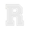Applicable Pun Varsity Letter R - Vinyl Decal for Outdoor Use on Cars, ATV, Boats, Windows and More - White 3 Inches Tall view 1