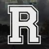 Applicable Pun Varsity Letter R - Vinyl Decal for Outdoor Use on Cars, ATV, Boats, Windows and More - White 3 Inches Tall view 2