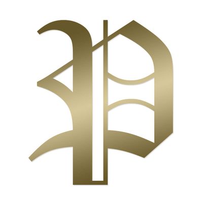 Applicable Pun Old English Letter P - Vinyl Decal for Outdoor Use on Cars, ATV, Boats, Windows and More - Gold 5 Inches Tall