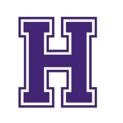 Applicable Pun Varsity Letter H - Vinyl Decal for Outdoor Use on Cars, ATV, Boats, Windows and More - Purple 6 Inches Tall