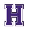 Applicable Pun Varsity Letter H - Vinyl Decal for Outdoor Use on Cars, ATV, Boats, Windows and More - Purple 6 Inches Tall view 1