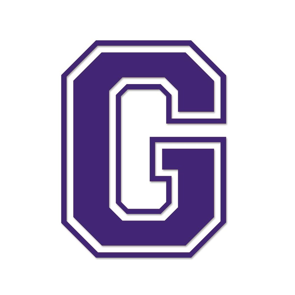 Applicable Pun Varsity Letter G - Vinyl Decal for Outdoor Use on Cars, ATV, Boats, Windows and More - Purple 3 Inches Tall