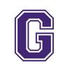 Applicable Pun Varsity Letter G - Vinyl Decal for Outdoor Use on Cars, ATV, Boats, Windows and More - Purple 3 Inches Tall view 1