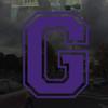 Applicable Pun Varsity Letter G - Vinyl Decal for Outdoor Use on Cars, ATV, Boats, Windows and More - Purple 3 Inches Tall view 2