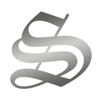 Applicable Pun Old English Letter S - Vinyl Decal for Outdoor Use on Cars, ATV, Boats, Windows and More - Silver 3 Inches Tall