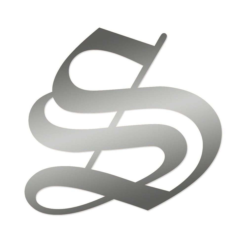 Applicable Pun Old English Letter S - Vinyl Decal for Outdoor Use on Cars, ATV, Boats, Windows and More - Silver 3 Inches Tall