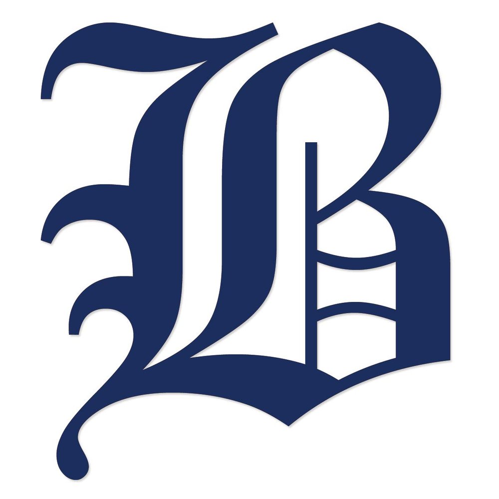 Applicable Pun Old English Letter B - Vinyl Decal for Outdoor Use on Cars, ATV, Boats, Windows and More - Dark Blue (Navy) 3 Inches Tall
