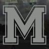 Applicable Pun Varsity Letter M - Vinyl Decal for Outdoor Use on Cars, ATV, Boats, Windows and More - Middle Grey 3 Inches Tall view 2