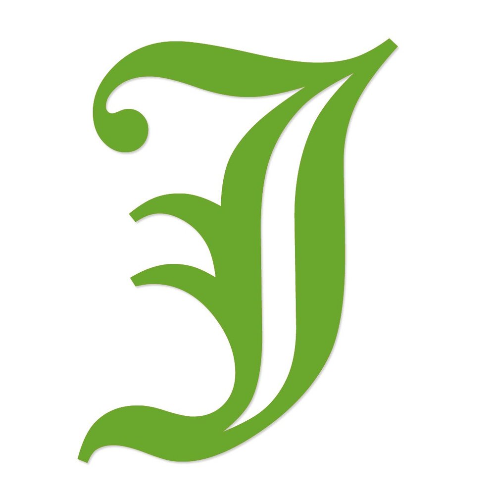 Applicable Pun Old English Letter J - Vinyl Decal for Outdoor Use on Cars, ATV, Boats, Windows and More - Lime Green 10 Inches Tall