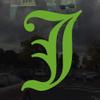 Applicable Pun Old English Letter J - Vinyl Decal for Outdoor Use on Cars, ATV, Boats, Windows and More - Lime Green 10 Inches Tall view 2