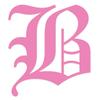 Applicable Pun Old English Letter B - Vinyl Decal for Outdoor Use on Cars, ATV, Boats, Windows and More - Light Pink 5 Inches Tall view 1