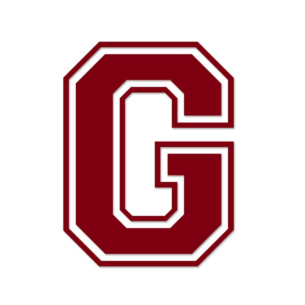 Applicable Pun Varsity Letter G - Vinyl Decal for Outdoor Use on Cars, ATV, Boats, Windows and More - Burgundy 3 Inches Tall