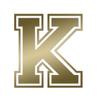 Applicable Pun Varsity Letter K - Vinyl Decal for Outdoor Use on Cars, ATV, Boats, Windows and More - Gold 3 Inches Tall view 1