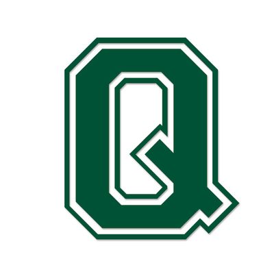 Applicable Pun Varsity Letter Q - Vinyl Decal for Outdoor Use on Cars, ATV, Boats, Windows and More - Forest Green 9 Inches Tall