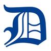 Applicable Pun Old English Letter D - Vinyl Decal for Outdoor Use on Cars, ATV, Boats, Windows and More - Blue 5 Inches Tall view 1